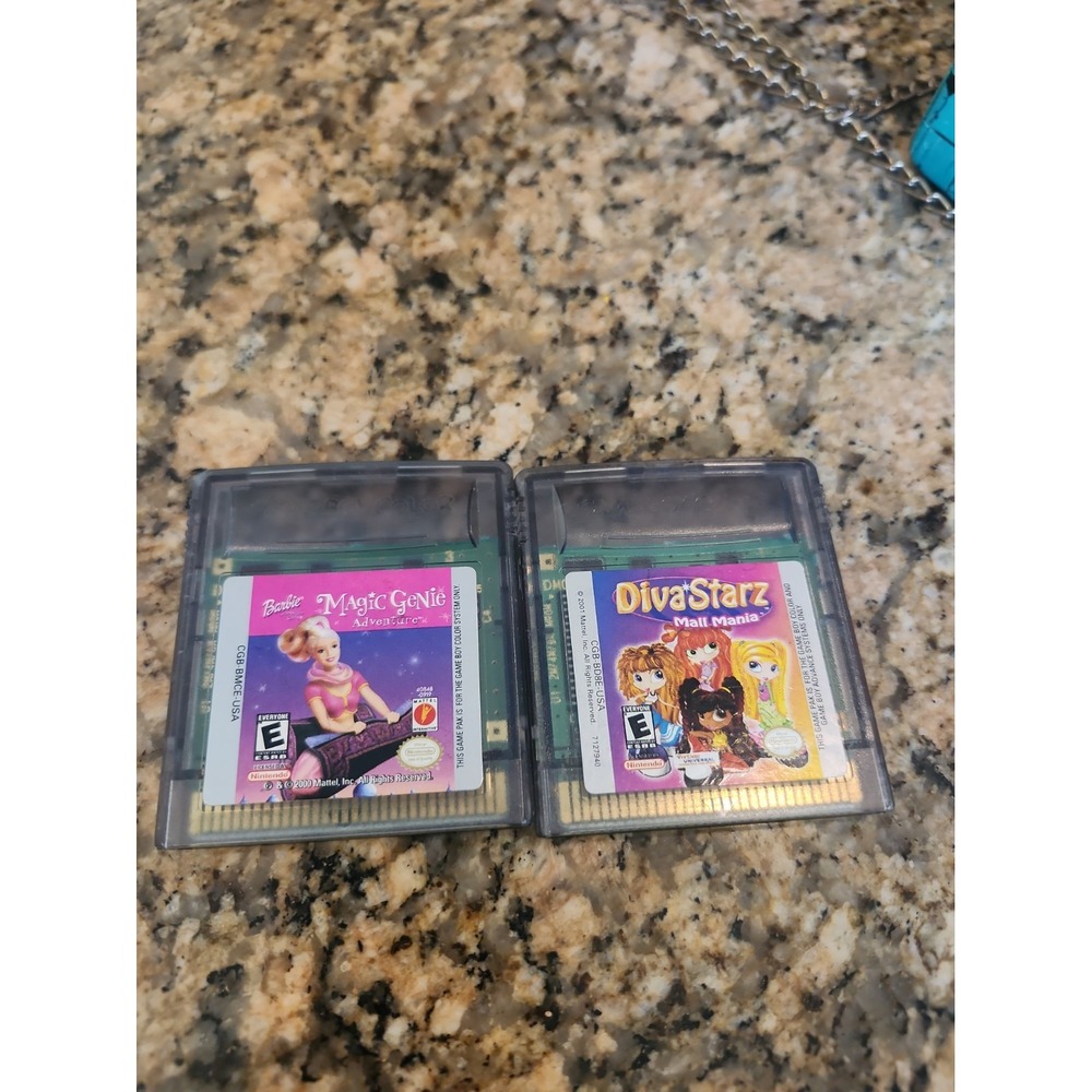 Barbie Magic Genie Adventure And Diva Starz Mall Mania GBC